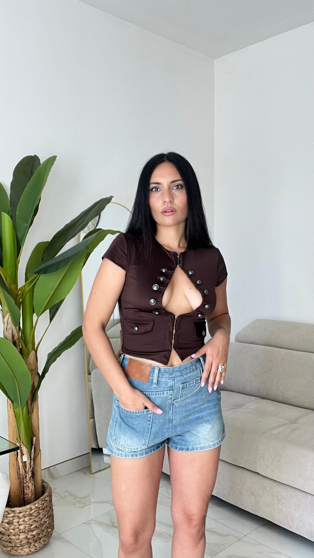 Shorts azzurra