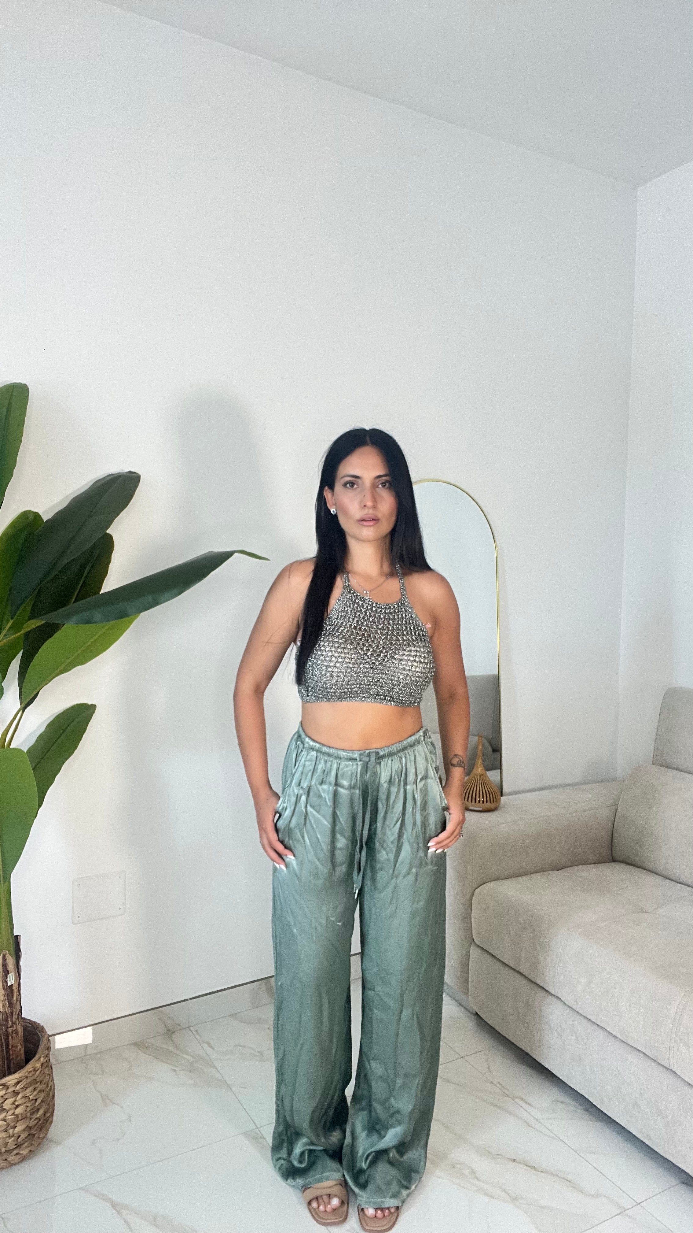 Pantaloni satin