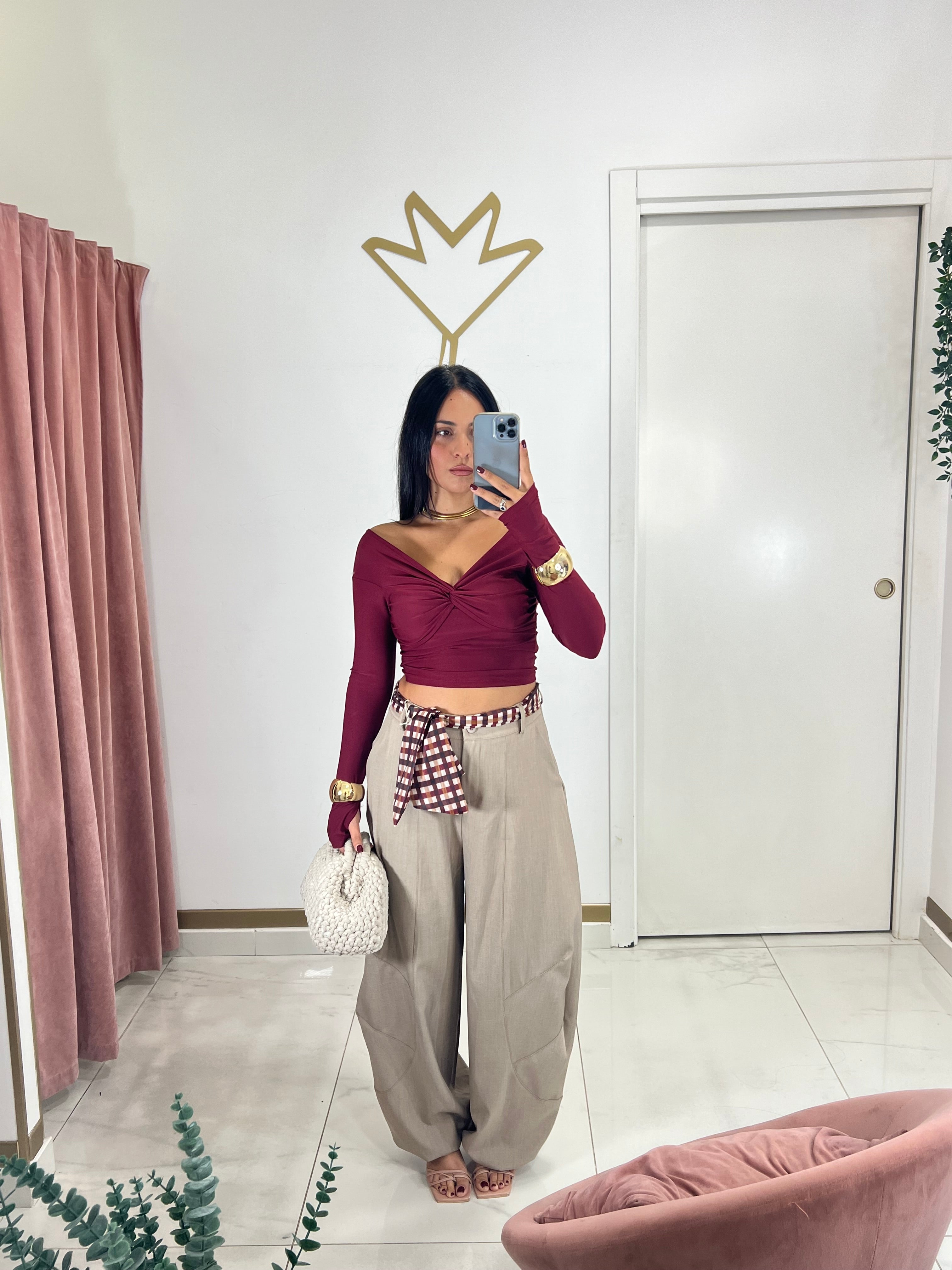 Pantaloni con foulard