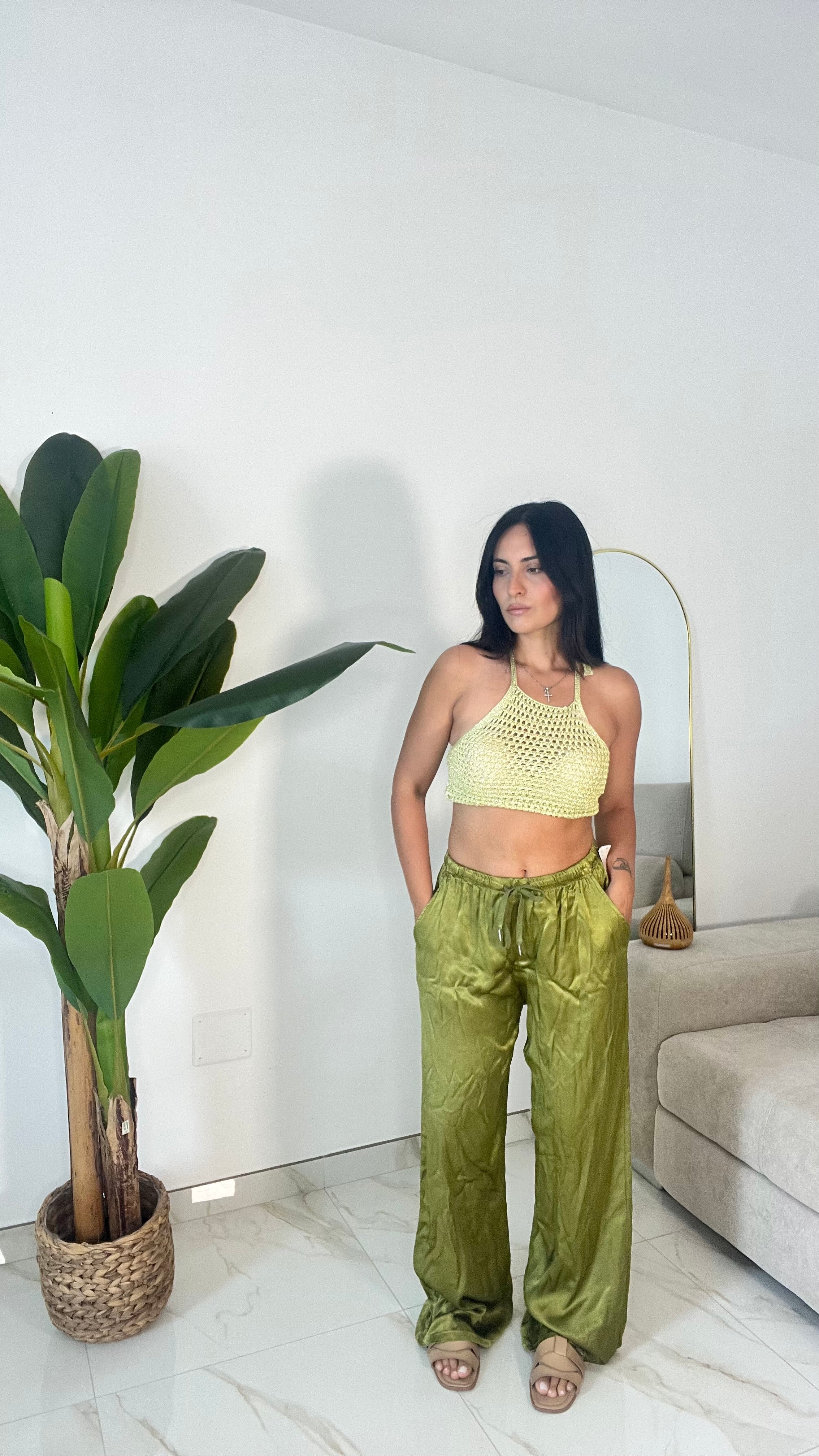 Pantaloni satin