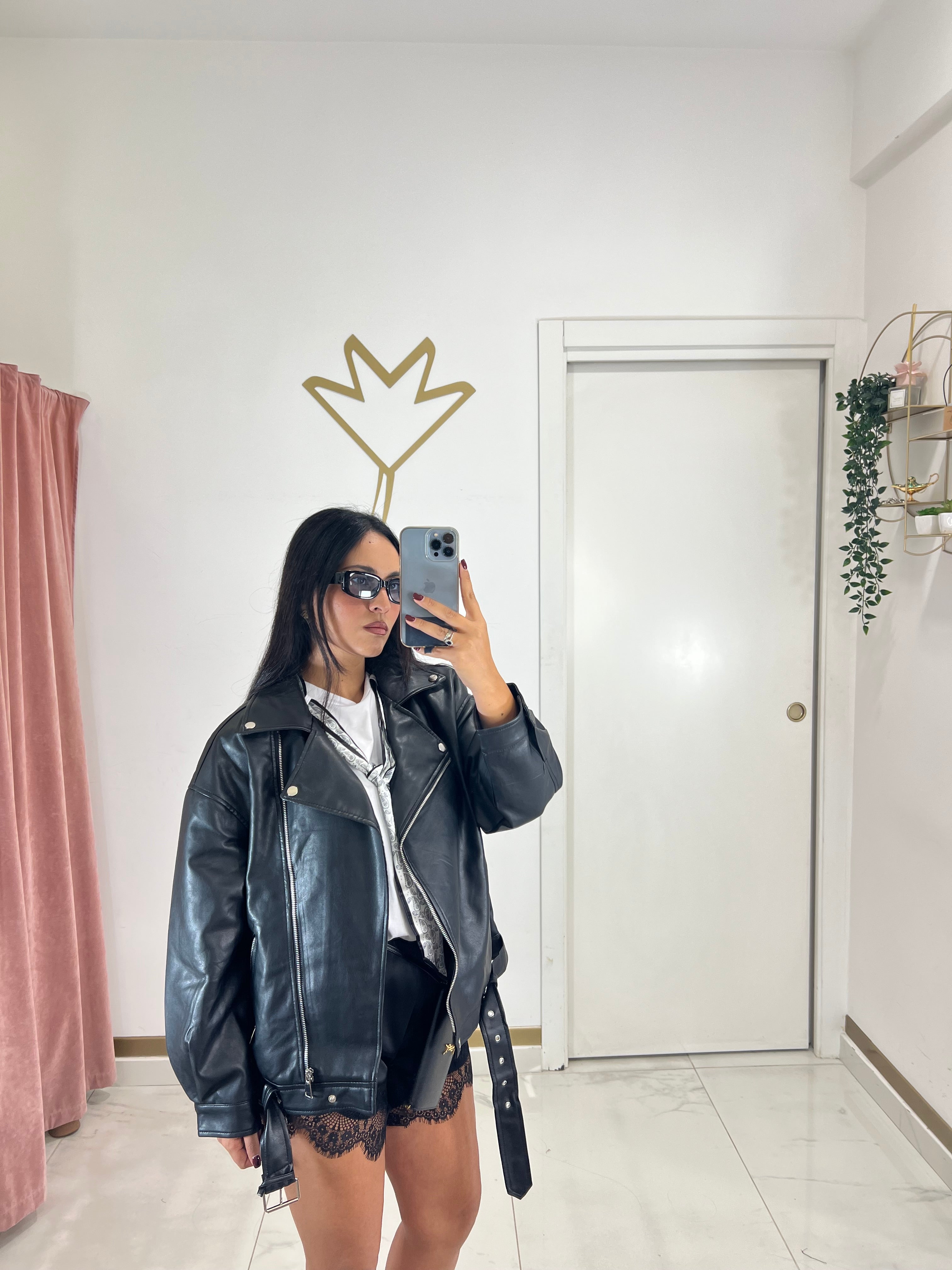 Giubbino chiodo oversize 42-1