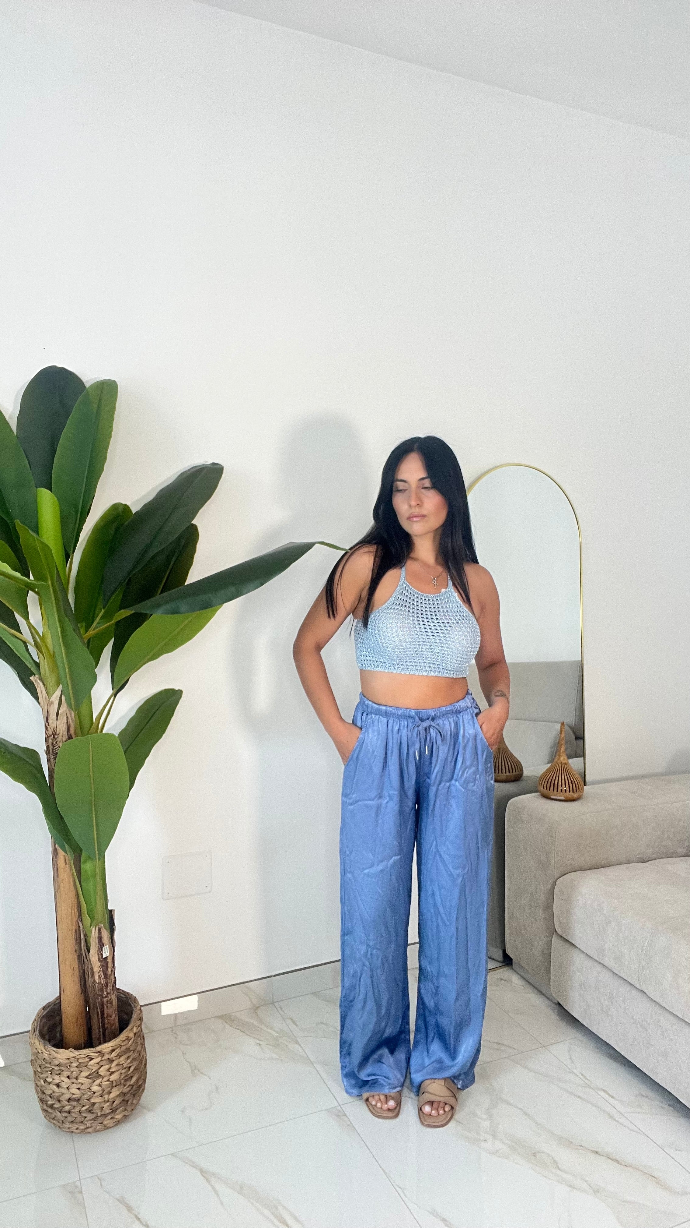 Pantaloni satin