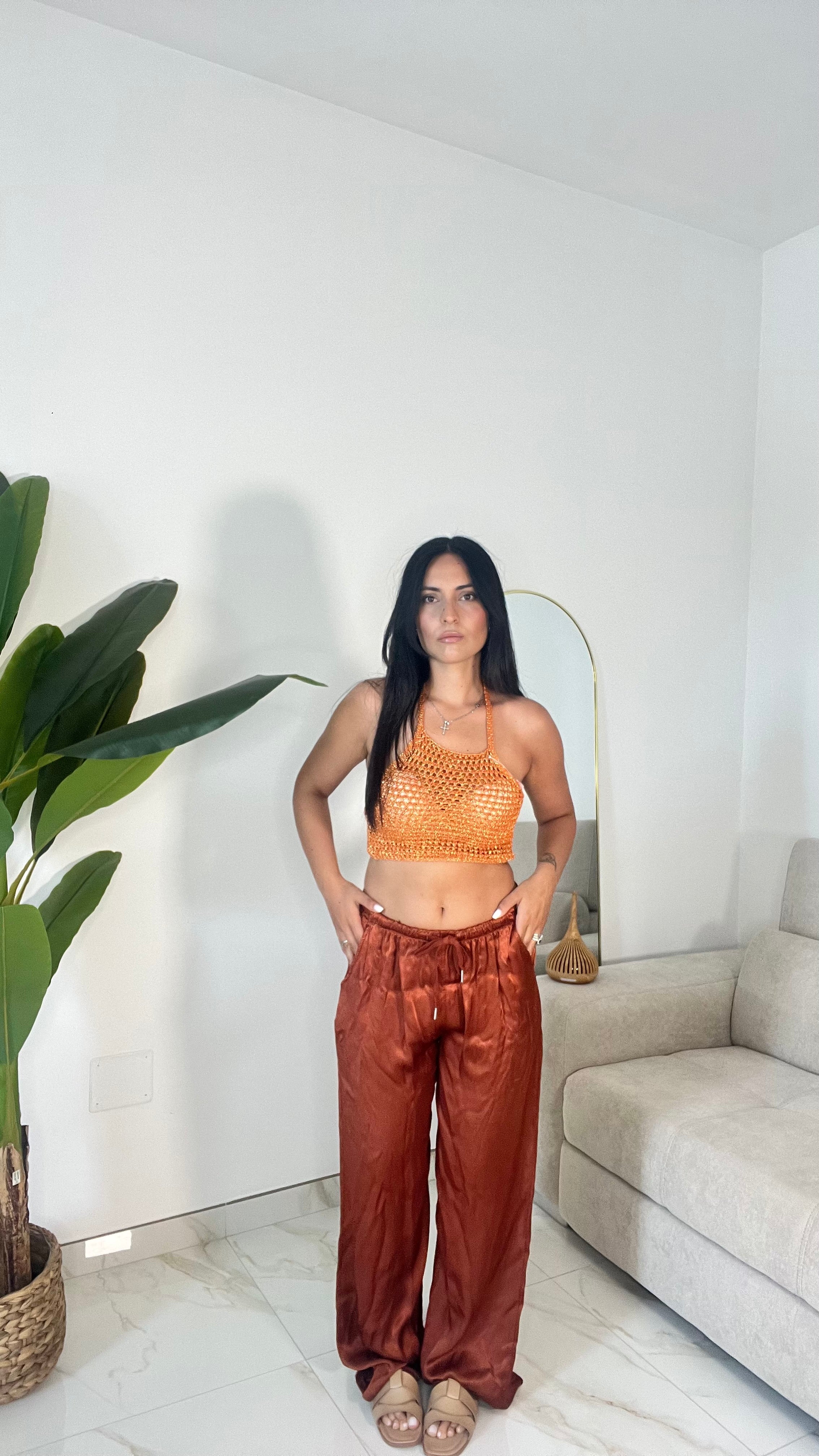 Pantaloni satin