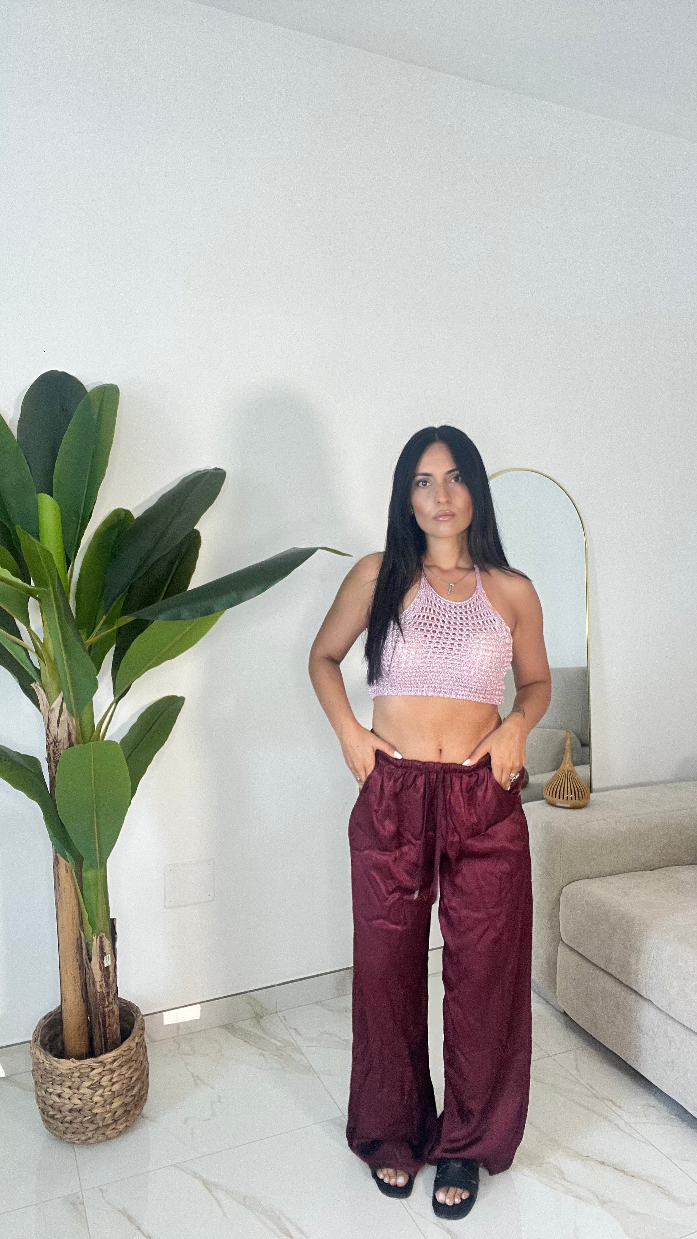 Pantaloni satin